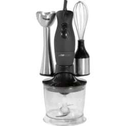 Stabmixerset SMS 3190 4-teilig Schwarz-Silber