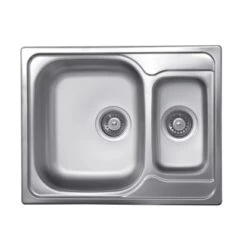 OBI Einbauspüle Quadra Duo 62 Edelstahl Eckig