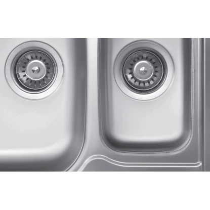 OBI Einbauspüle Quadra Duo 62 Edelstahl Eckig – Bild 2