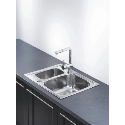 OBI Einbauspüle Quadra Duo 62 Edelstahl Eckig – Bild 3