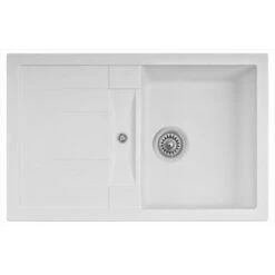 OBI Einbauspüle Quadra Basic 78 Granitverbundwerkstoff Weiß