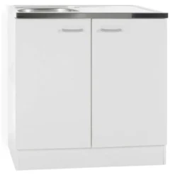 Spülenunterschrank Klassik 60 Weiß Ohne Arbeitsplatte 80 Cm