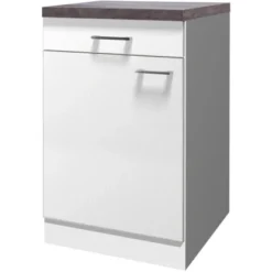 Flex-Well Unterschrank Mit Arbeitsplatte Lucca 50 Cm