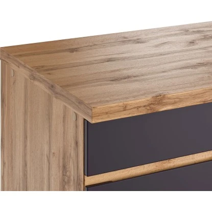 Held Möbel Küchenunterschrank Turin 60 Cm 1 Tür 1 Schublade Graphit/Wotaneiche – Bild 5