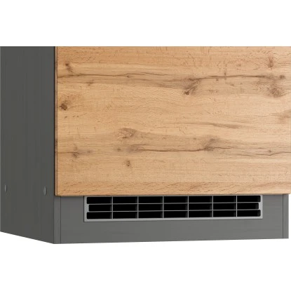 Held Möbel Umbauschrank Für Kühl/Gefrierkombi Turin 60 Cm Wotaneiche/Graphit – Bild 6