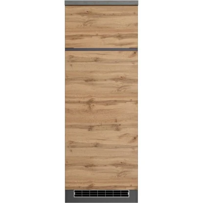 Held Möbel Umbauschrank Für Kühl/Gefrierkombi Turin 60 Cm Wotaneiche/Graphit – Bild 2