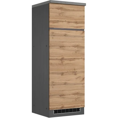 Held Möbel Umbauschrank Für Kühl/Gefrierkombi Turin 60 Cm Wotaneiche/Graphit