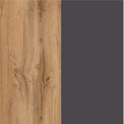 Held Möbel Umbauschrank Für Kühl/Gefrierkombi Turin 60 Cm Graphit/Wotaneiche – Bild 7