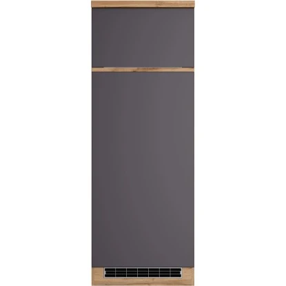 Held Möbel Umbauschrank Für Kühl/Gefrierkombi Turin 60 Cm Graphit/Wotaneiche – Bild 2