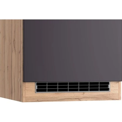 Held Möbel Kühlschrankumbauschrank Turin 60 Cm Graphit/Wotaneiche – Bild 6