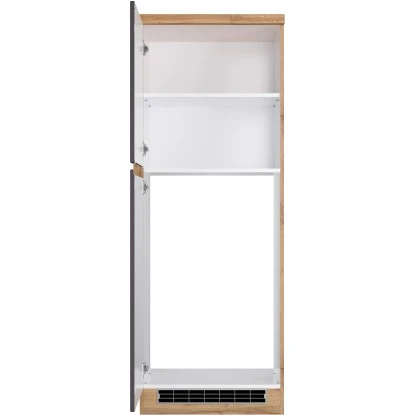 Held Möbel Kühlschrankumbauschrank Turin 60 Cm Graphit/Wotaneiche – Bild 3