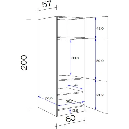 Flex-Well Exclusiv Geräteumbauschrank Morena 60 CmBasaltgrau Matt - San Remo – Bild 2