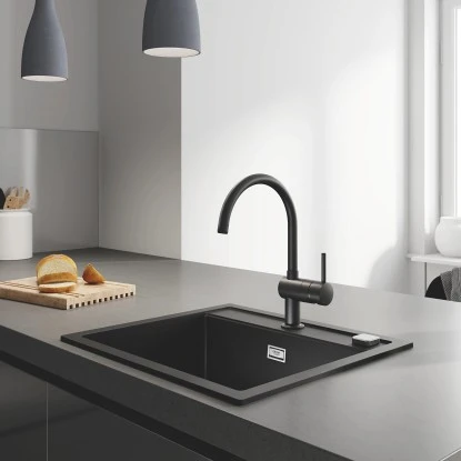 Grohe Minta Spültischbatterie Mit C-Auslauf In Velvet Black – Bild 4