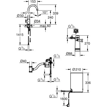 Grohe Standventil Und Boiler Red Mono Größe-M Chrom – Bild 9