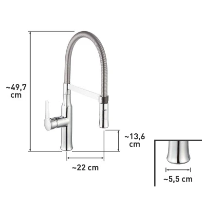 Einhebel-Küchenarmatur Tavora Verchromt – Bild 4