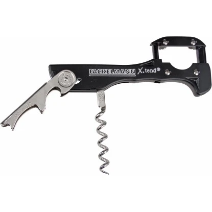 Fackelmann Kellnerkorkenzieher X-Tend 13 Cm Schwarz-Silber