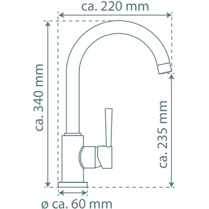 Schütte Spültischarmatur Cornwall Graphit Matt – Bild 6