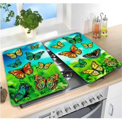 Wenko Herdabdeckplatten Universal Schmetterlinge 2er Set Mehrfarbig – Bild 3