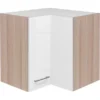 Flex-Well Exclusiv Eck-Hängeschrank Abaco 60 Cm X 60 Cm Perlmutt Glänzend-Akazie