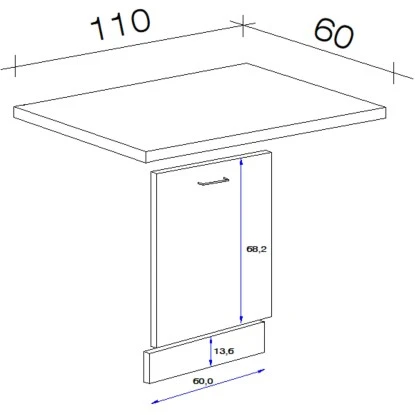 Flex-Well Exclusiv Geschirrspüler-Paket Vollintegriert Valero Weiß-Eiche – Bild 2
