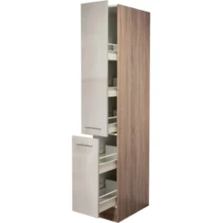 Flex-Well Exclusiv Apotheker-Hochschrank Orlando 30 Cm Kaschmir Glanz-Sonoma Eic