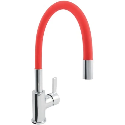 AquaSu Einhebelmischer Küchenarmatur Lago Multi 2.0 Chrom-Rot