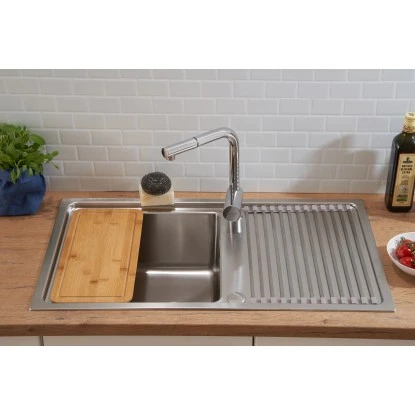 Respekta Einbauspüle Chicago 86 Cm X 50 Cm Edelstahl – Bild 12