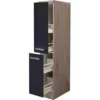 Flex-Well Exclusiv Demi-Apothekerschrank Lara 30 Cm Anthrazit-San Remo Eiche