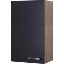 Flex-Well Exclusiv Hängeschrank Groß Lara 50 X 89 Cm Anthrazit-San Remo Eiche