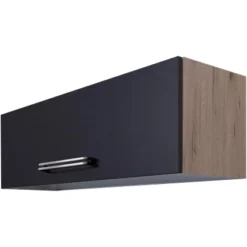 Flex-Well Exclusiv Kurz-Hängeschrank Lara 100 X 32 Cm Anthrazit-San Remo Eiche