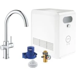 Grohe Einhand-Spültischbatterie Set Blue Professional Chrom
