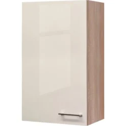Flex-Well Exclusiv Oberschrank Orlando 50 Cm X 89 Cm Kaschmir Glanz-Sonoma Eiche