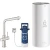 Grohe L-Auslauf Armatur Und Boiler Red Duo L-Size Supersteel