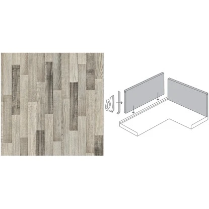 Küchenrückwand 296 Cm X 58,5 Cm Eiche Ajaccio Holznachbildung (BBL 242) – Bild 2