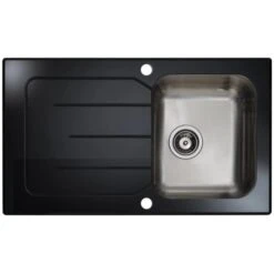 OBI Glasspüle 50 Cm X 86 Cm Schwarz