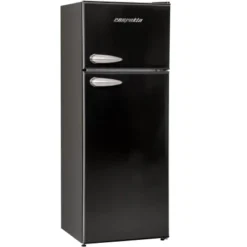 Respekta Kühl-Gefrierkombination KS144 Vintage VC Schwarz