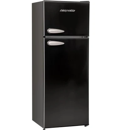 Respekta Kühl-Gefrierkombination KS144 Vintage VC Schwarz