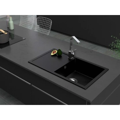 Miló Einbauspüle Granitverbundstoff Blissano 76 Schwarz – Bild 3