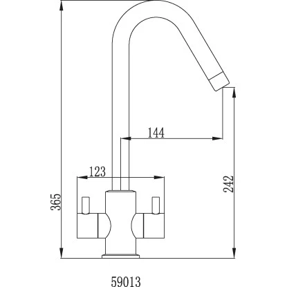 Sanitop-Wingenroth Zweigriff-Küchenarmatur Styl Niederdruck Chrom – Bild 2