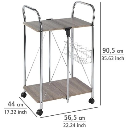 Wenko Servierwagen Liky Holzdekor Zusammenklappbar – Bild 2