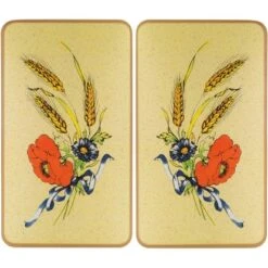 Wenko Herdabdeckplatte Universal 2er Set Kornblumen
