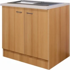 Flex-Well Classic Spülenunterschrank Nano 100 Cm Buche Nachbildung