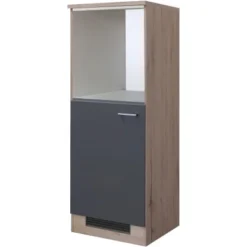 Flex-Well Exclusiv Demi-Geräteumbauschrank Morena 60cm Basaltgrau Matt-San Remo
