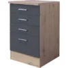 Flex-Well Exclusiv Schubkastenunterschrank Morena 50cmBasaltgrau Matt-San Remo