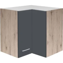 Flex-Well Exclusiv Eck-Oberschrank Morena 60 X 60 Cm Basaltgrau Matt - San Remo