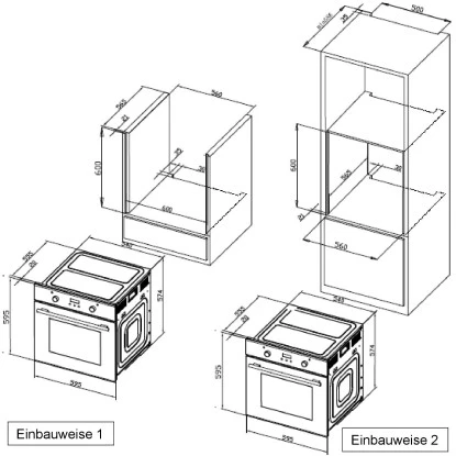 Respekta Backofen-Hauben Set EBDH-SET42090BS 90 Cm Black Steel – Bild 6
