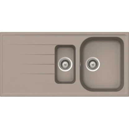 Respekta By Schock Granit-Einbauspüle Orlando 100 X 50 Cm 1,5 Becken Betongrau