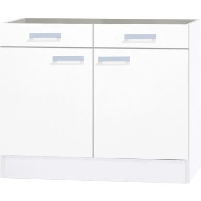 Unterschrank Ohne Arbeitsplatte 100 Cm OPTIkult Oslo214 Feinstruktur Weiß
