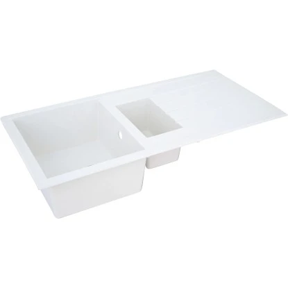 Respekta Einbauspüle Mineralite Houston 100 Cm X 50 Cm Weiß