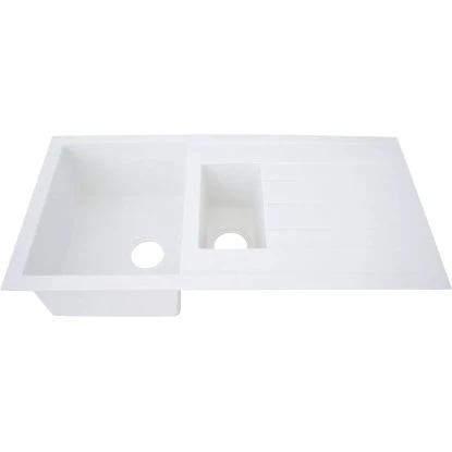 Respekta Einbauspüle Mineralite Houston 100 Cm X 50 Cm Weiß – Bild 10